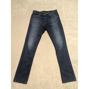 AG Adriano Goldschmied Everett Jeans Mens 30x32 Blue Slim Straight Stretch Denim